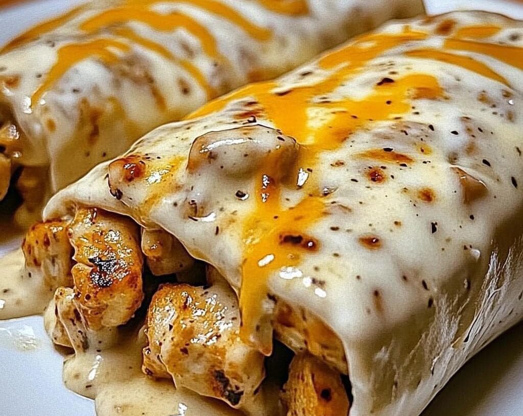 Tender Chicken Wrapped in Tortillas with a Rich, Creamy Cheese Sauce