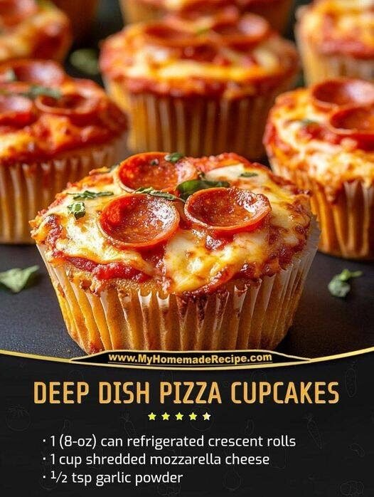 Deep Dish Pizza Cupcakes