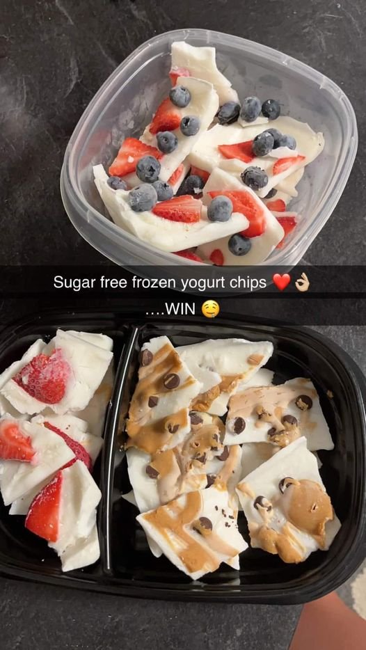 ProteinPacked Delight SugarFree Frozen Yogurt Bark