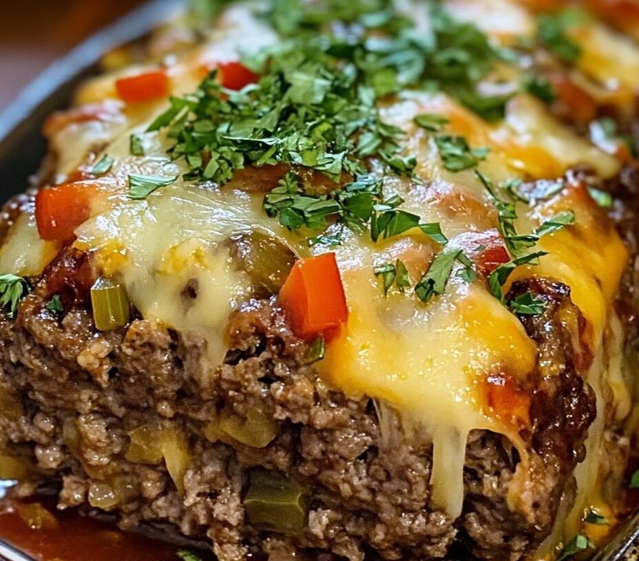 Keto Philly Cheesesteak Meatloaf