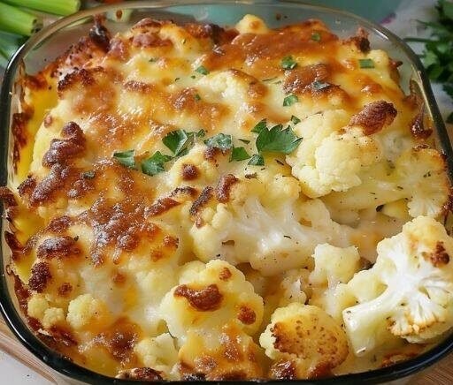 Baked Cheesy Cauliflower