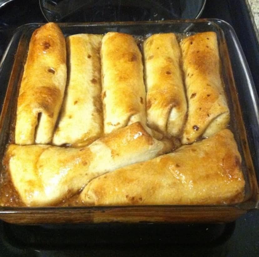 Apples Rolled in Flour Tortillas