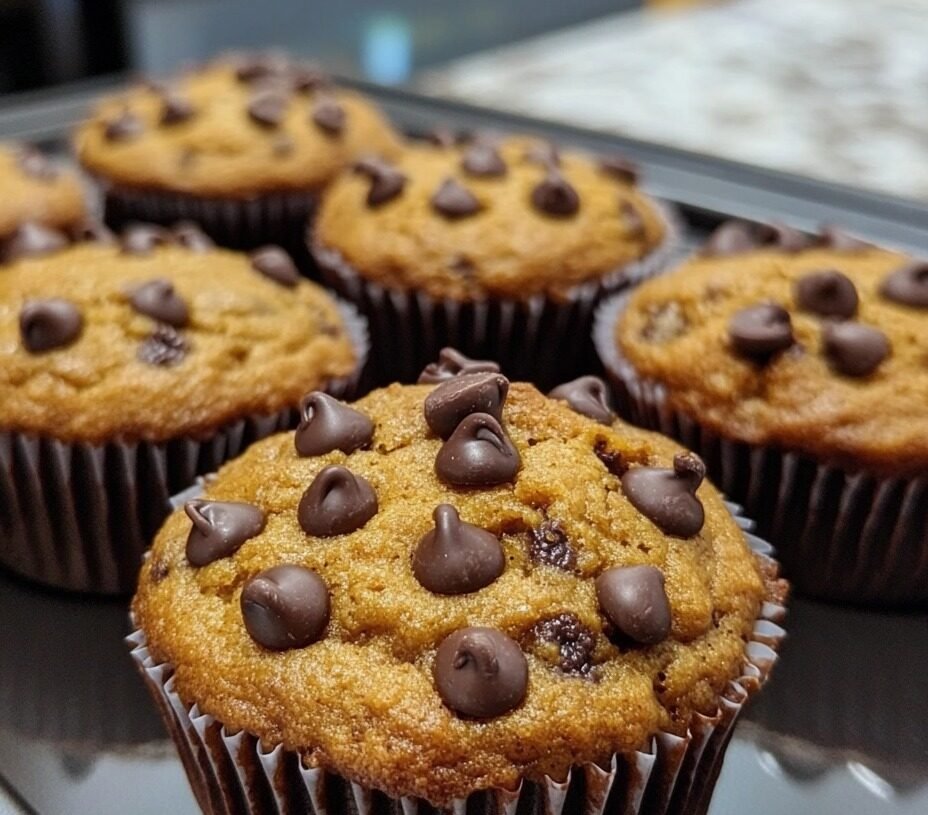 Keto Pumpkin Chocolate Chip Muffins