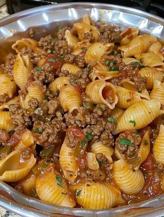 Creamy Beef and Shells Recipe