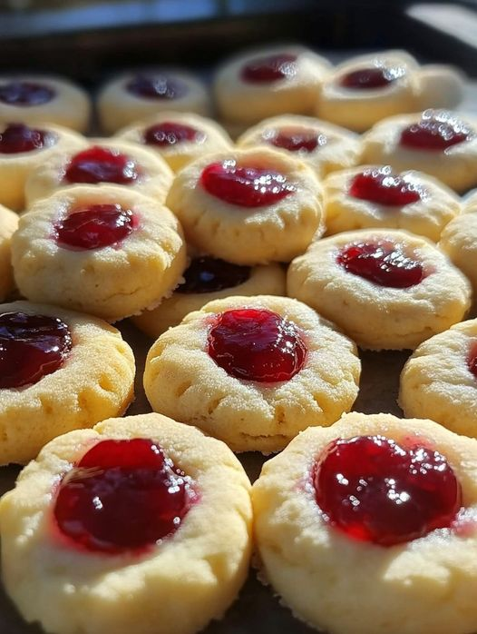 Keto Raspberry Almond Thumbprint Cookies