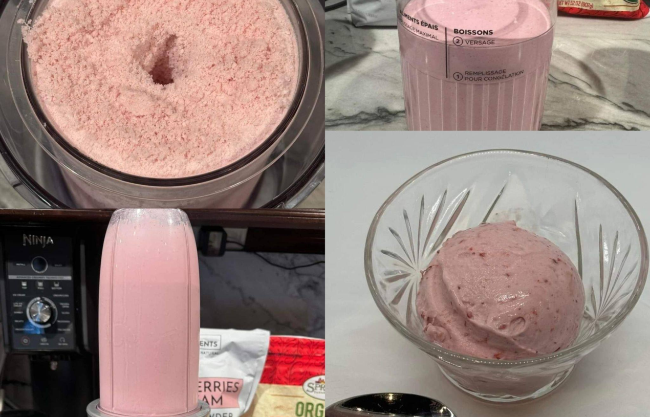 Keto Raspberry Frosty Ice Cream