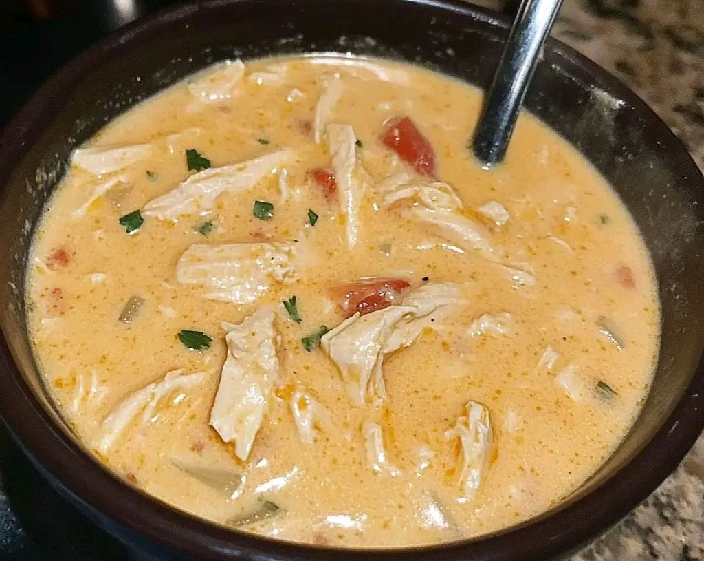 Keto Creamy Buffalo Chicken Enchilada Soup