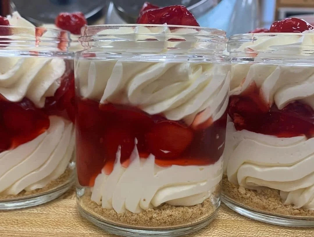 Cherry Cheesecake Jars for Dessert