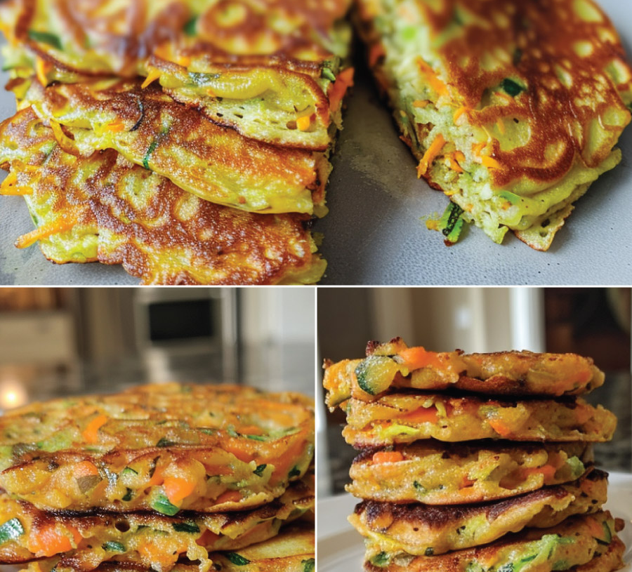 Vegan Zucchini Carrot Pancakes