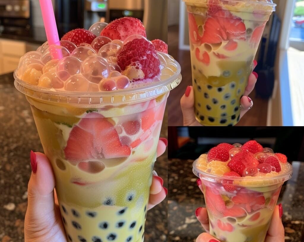 Weight Watchers-Friendly Iced Matcha Bubble Tea