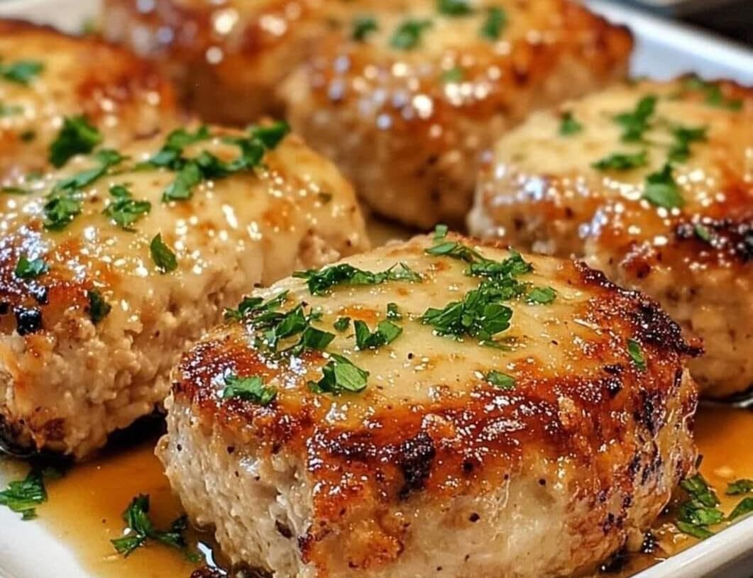 Garlic Parmesan Chicken Meatloaves (Weight Watchers Friendly)