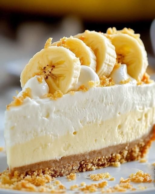 No Bake Banana Cream Pudding Cheesecake