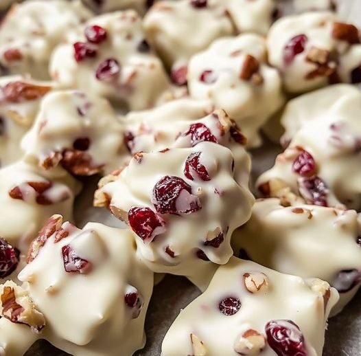 Easy Christmas White Chocolate Cranberry Pecan Candy