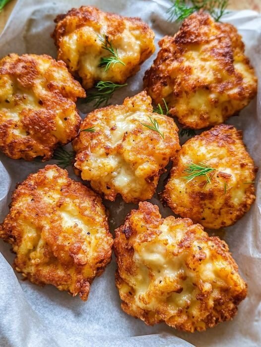 Cheesy Chicken Fritters Recipe