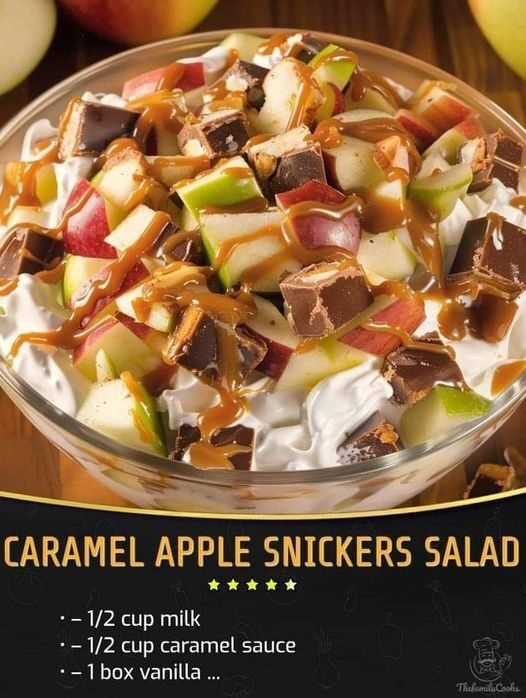 Caramel Apple Snickers Salad