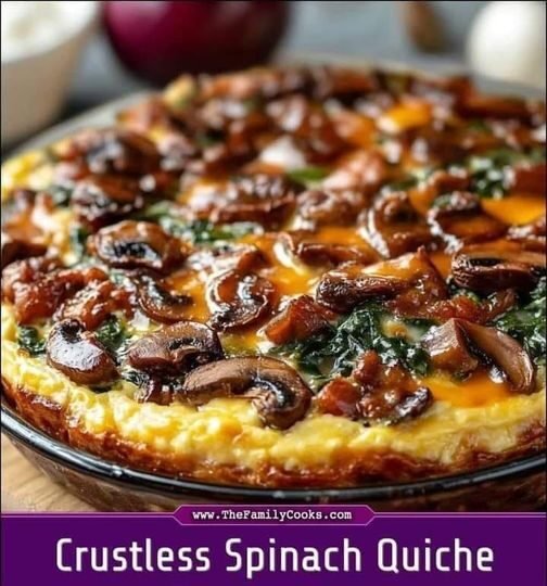 Crustless Spinach Quiche