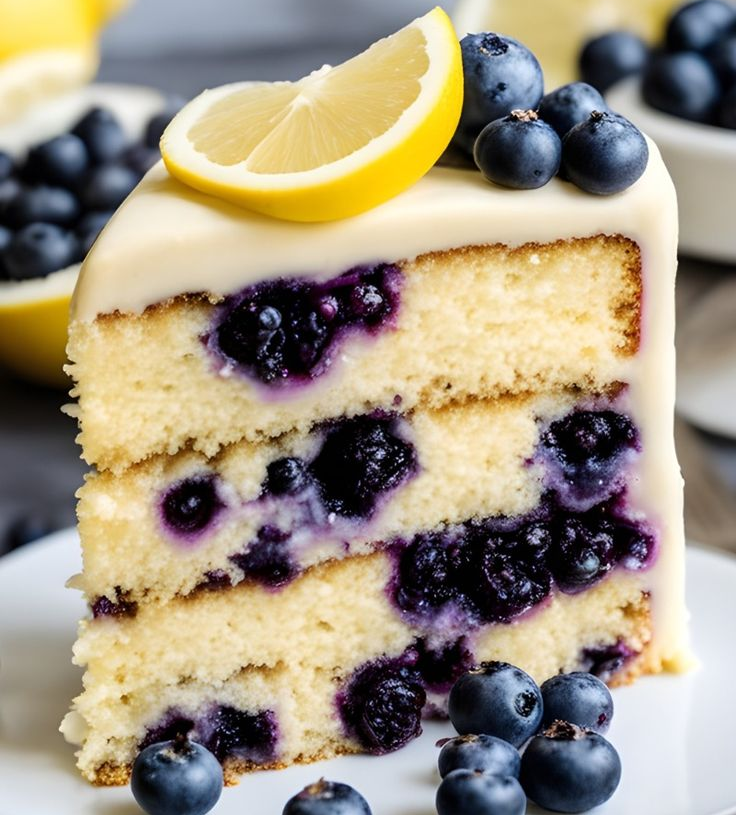 Vegan Lemon Blueberry Cake