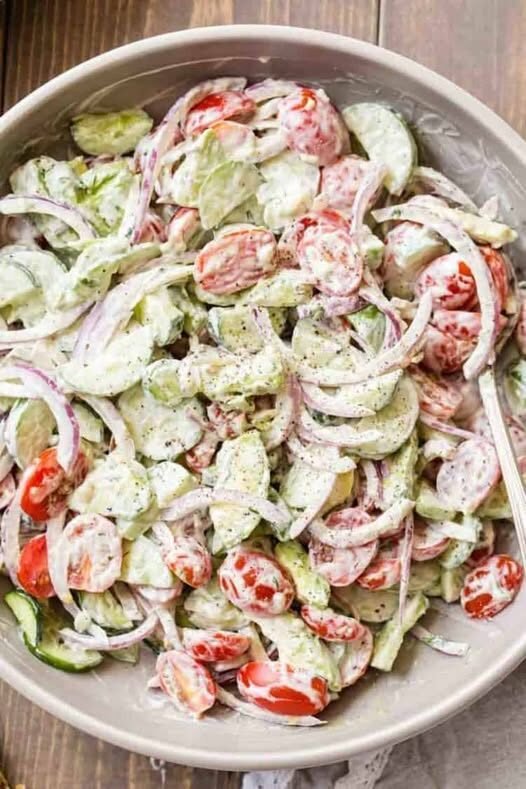 Cucumber Tomato Avocado Salad