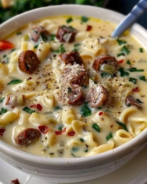 Creamy Parmesan Italian Sausage Soup