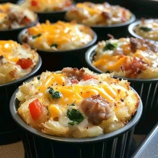 Loaded Hashbrown Breakfast Muffins (Weight Watchers Friendly)