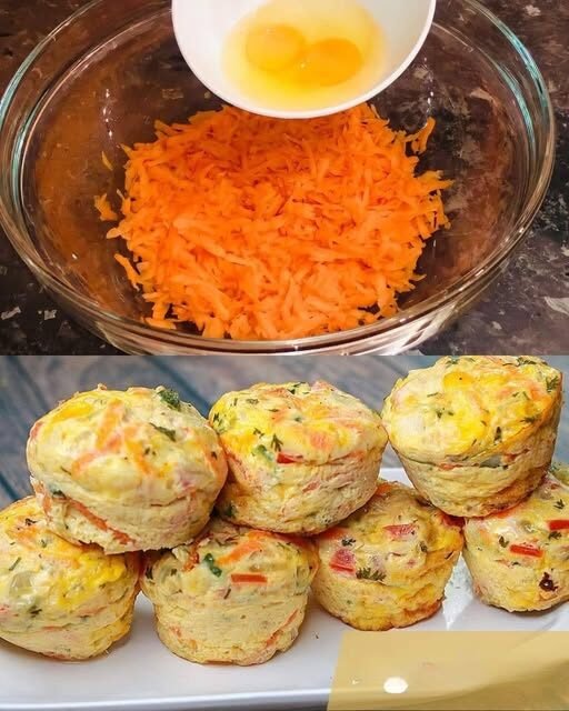 Easy Egg Vegetable Omelette Muffin