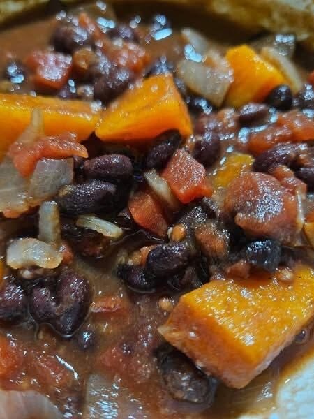 Black bean and sweet potato stew