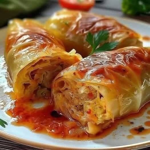 Cabbage Rolls with Ground Beef and Pork