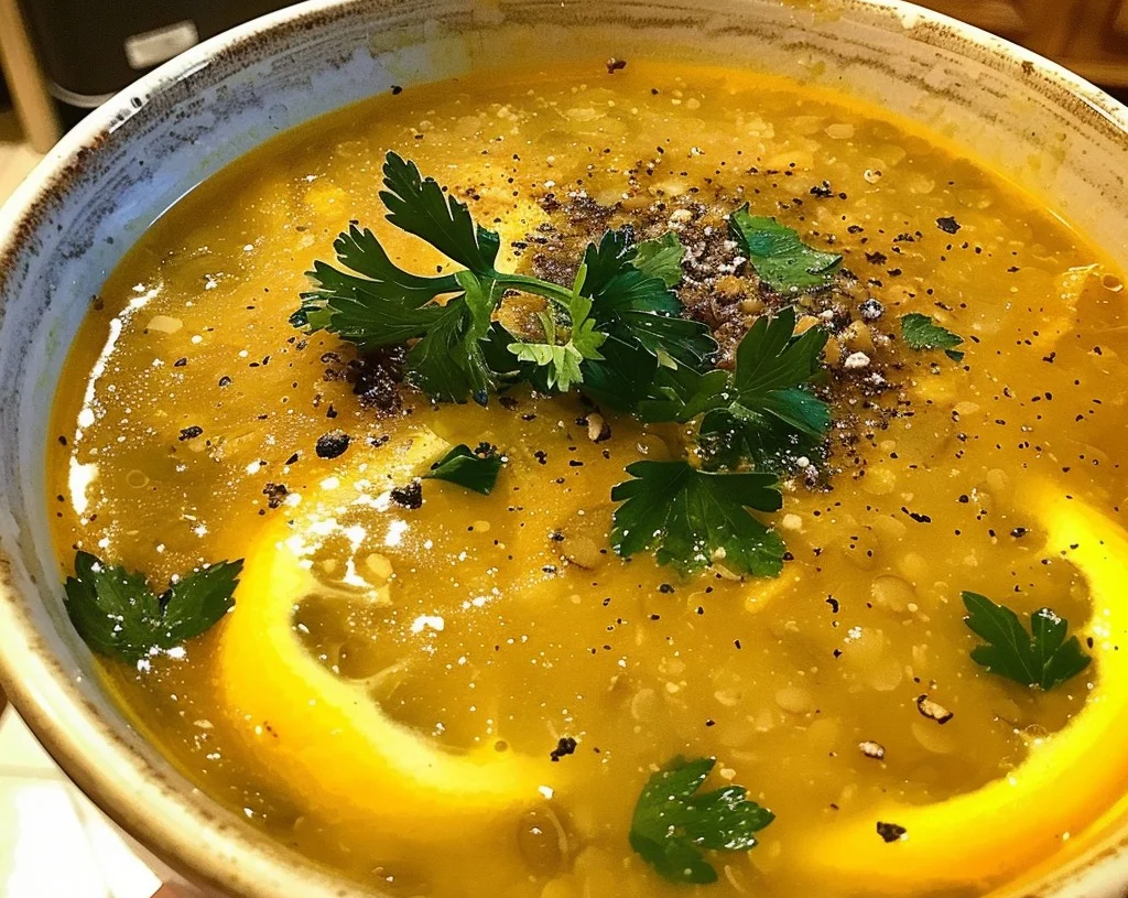 Lentil Soup with Lemon and Parsley