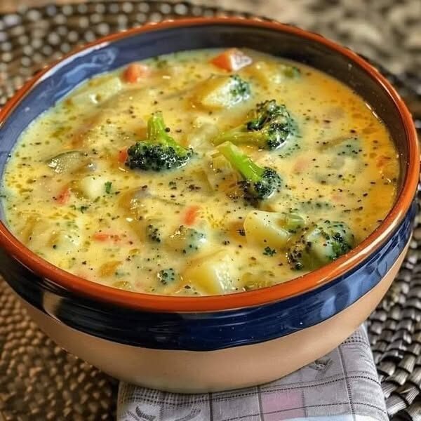 Crock Pot Potato Broccoli Cheddar Soup