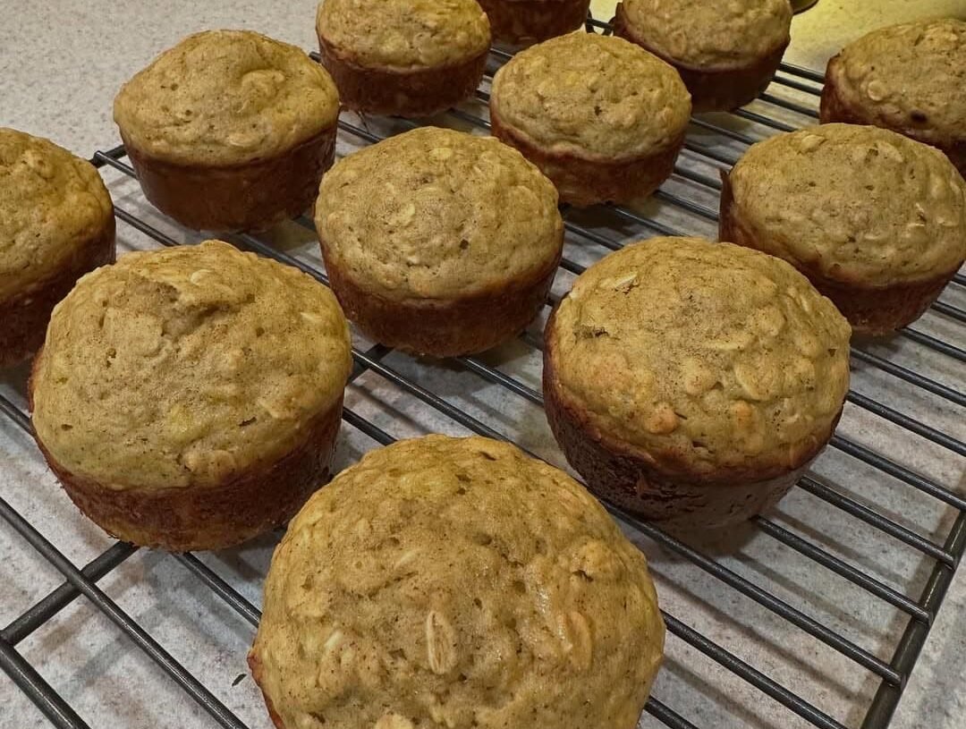 Three Ingredient Oatmeal Muffins