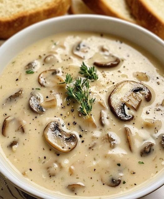 Creamy Mushroom Soup By Sophia Hunter
