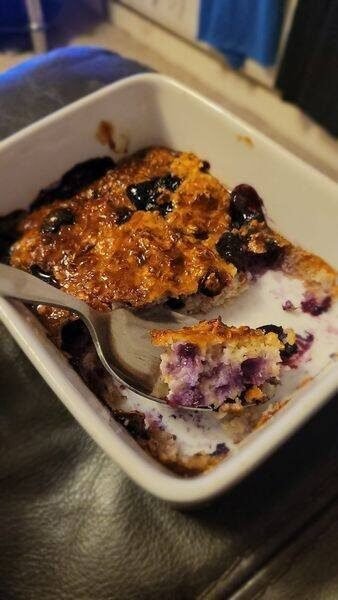 Air Fryer Blueberry Baked Oats