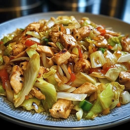 Chinese Chicken Cabbage Stir-Fry