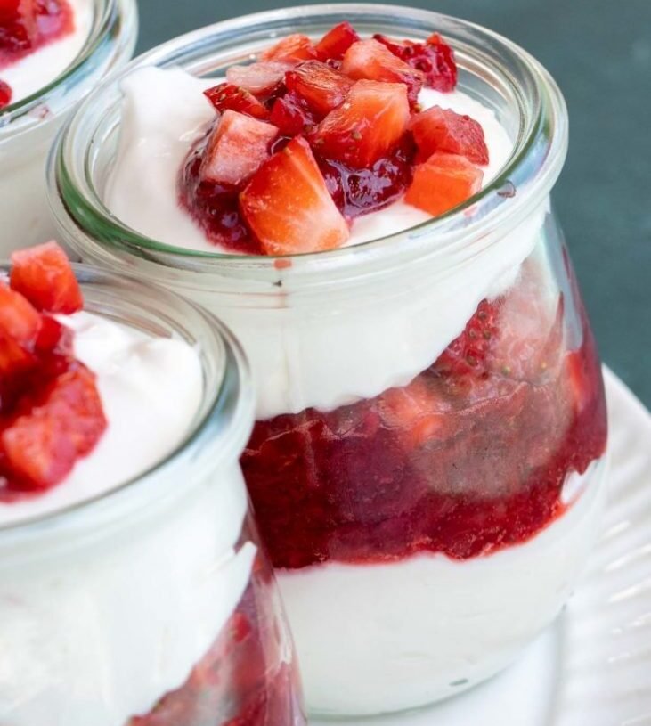 Strawberry Cheesecake Jars