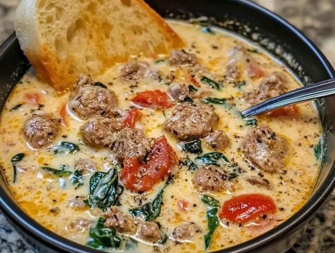 Creamy Parmesan Italian Sausage Soup