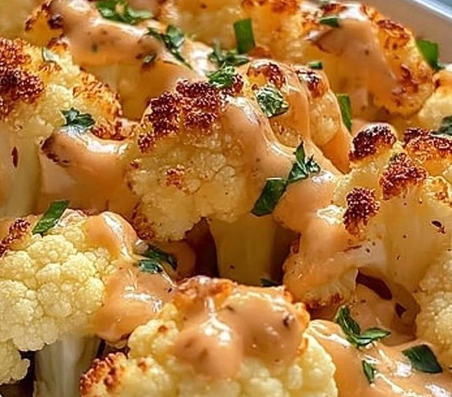 Cheddar Ranch Roasted Cauliflower 😋❤️