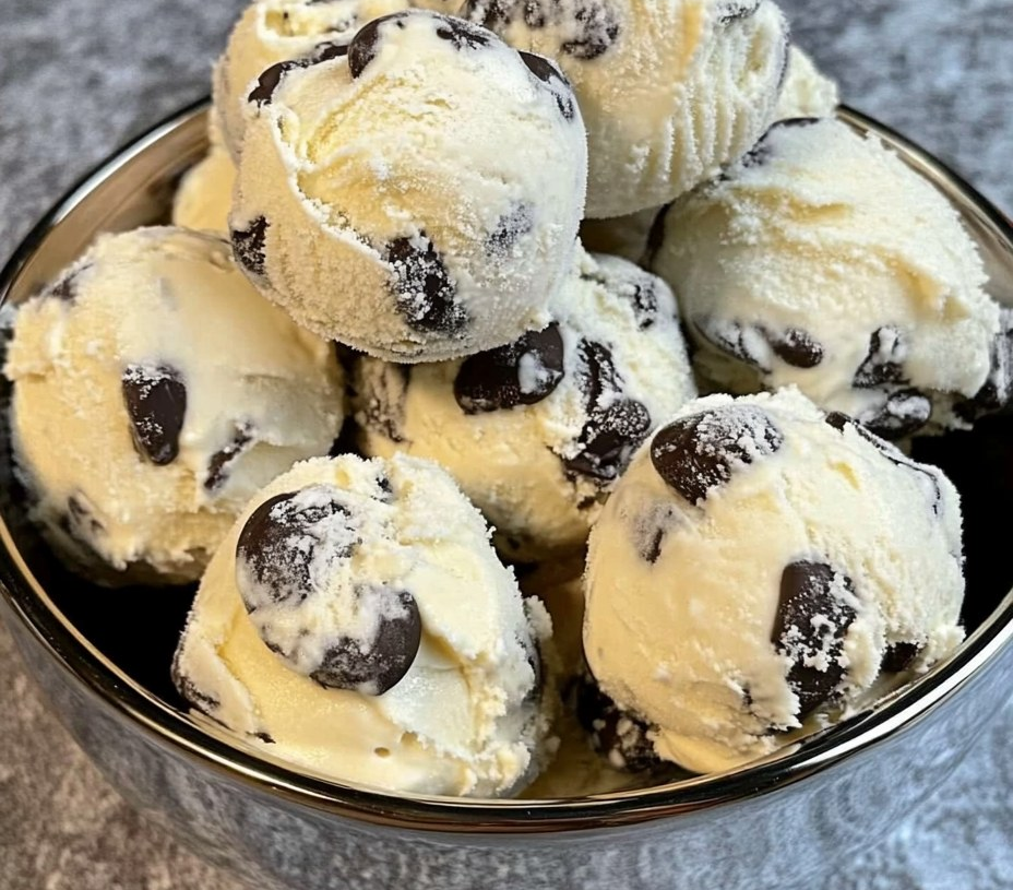 Low-Point Chocolate Chip Ice Cream Balls