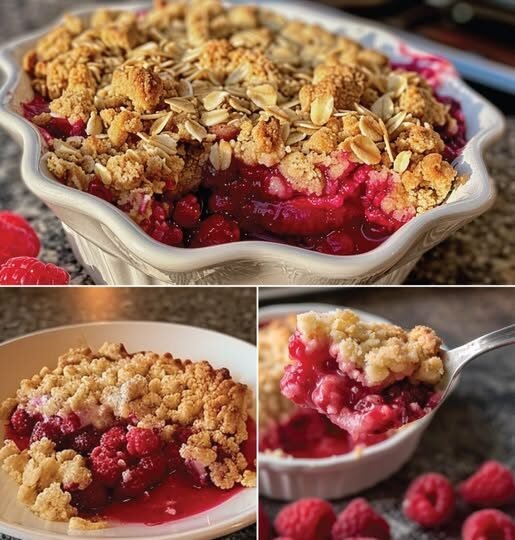 🍓 Keto Raspberry Crumble