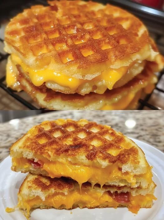 🧀🔥 Keto Grilled Cheese Chaffle