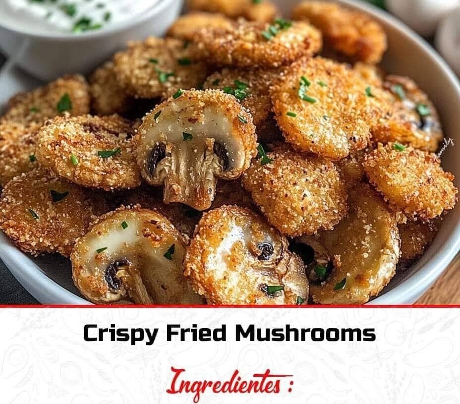 Air Fryer Crispy Fried Mushrooms with Cool Ranch Dip