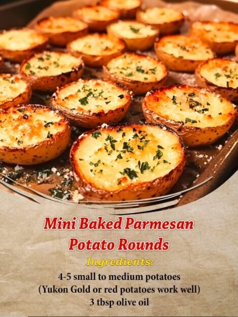 Mini Baked Parmesan Potato Rounds