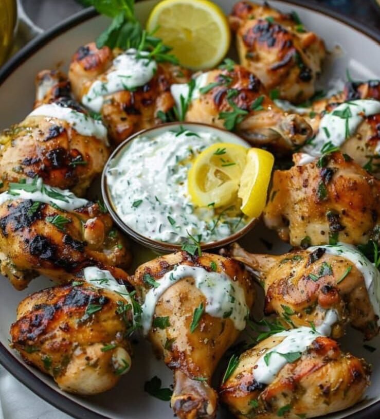 Air-fryer Grilled Chicken with Tzatziki