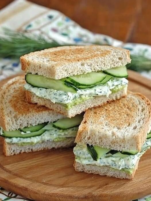 Homemade Vegan Cucumber Sandwiches