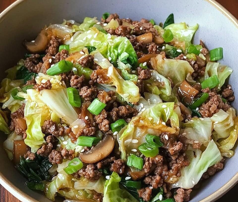 Savory Low-Carb Cabbage and Beef Stir Fry