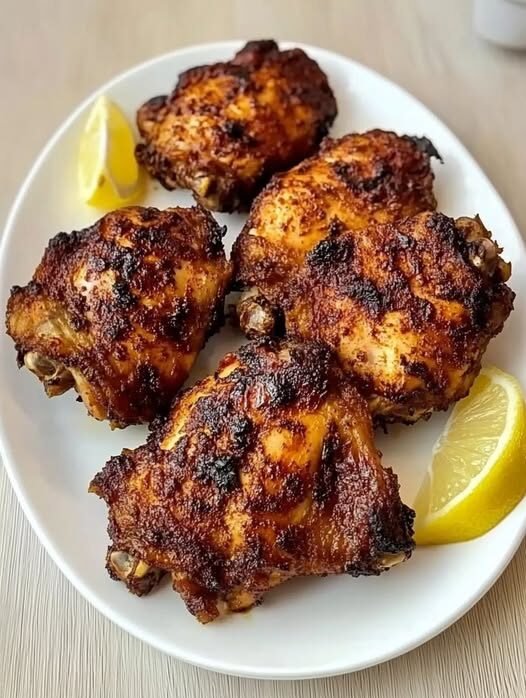 Air Fryer Spicy Crispy Chicken Thighs
