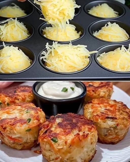 Air Fryer Cheesy Mashed Potato Muffins with Eggs
