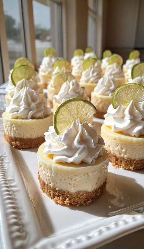 MINI KEY LIME CHEESECAKES