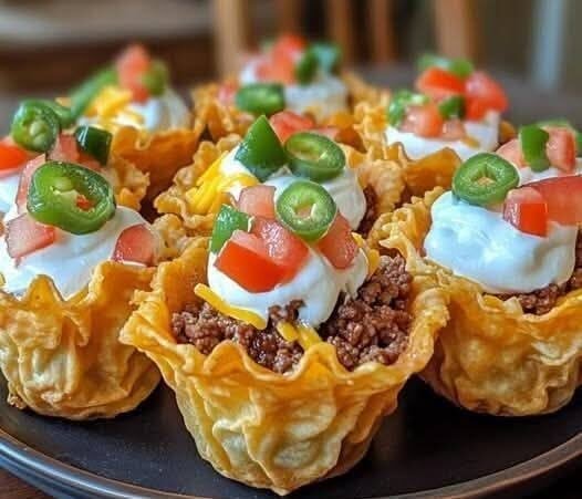 WW-Friendly Mini Taco Cupcakes