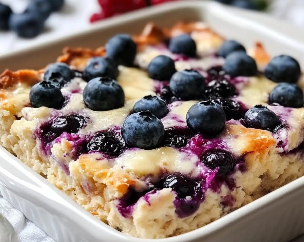 Blueberry Cottage Cheese Breakfast Bake
