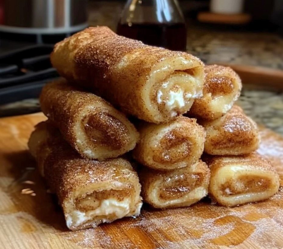 Cream Cheese Stuffed French Toast Roll Ups
